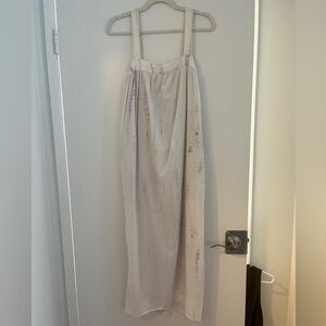 All Saints White Linen Dress - not see through! With POCKETS!